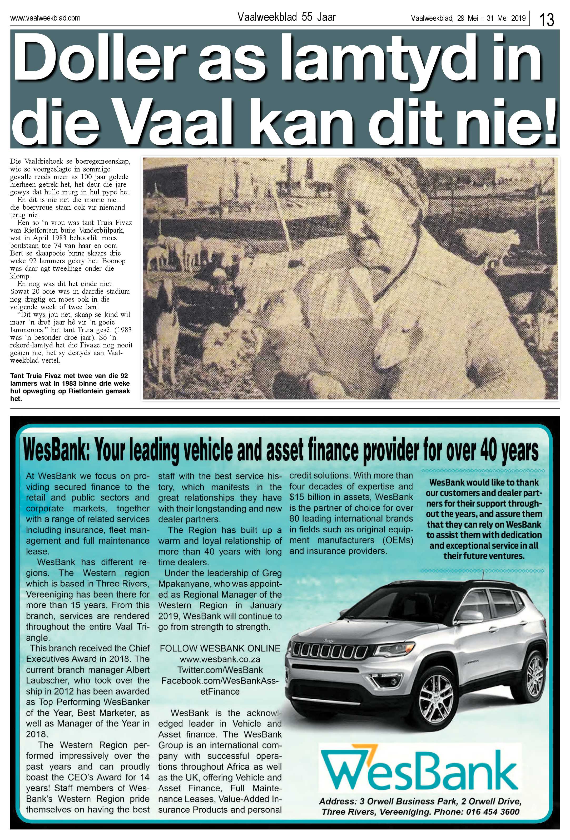 Vaalweekblad 29 – 31 Mei 2019 page 13