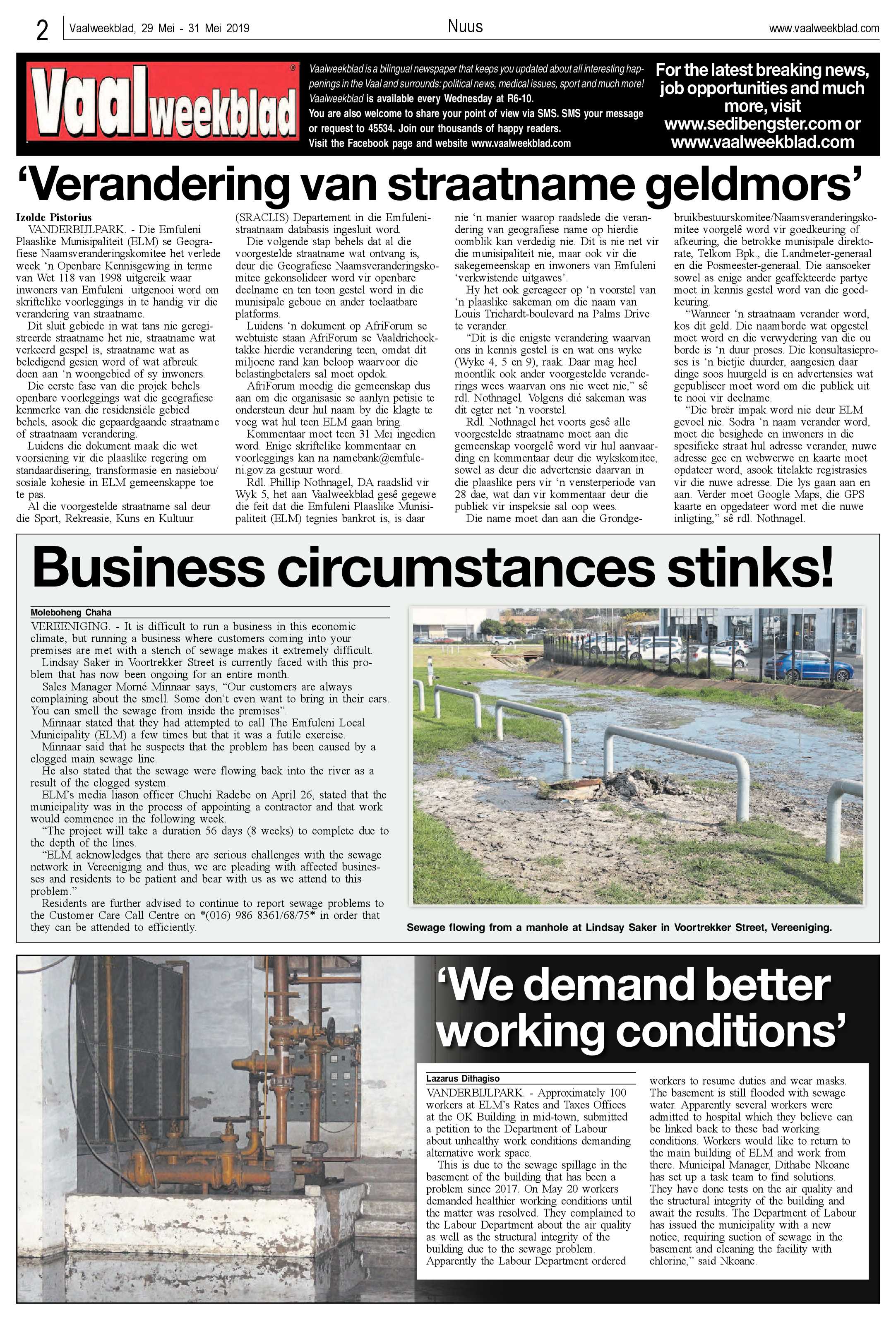 Vaalweekblad 29 – 31 Mei 2019 page 2