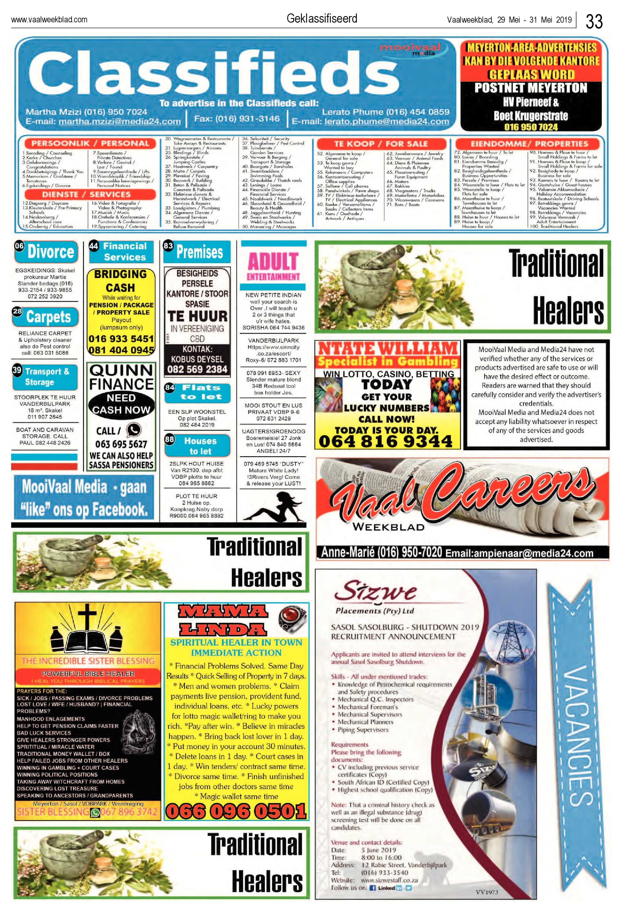 Vaalweekblad 29 – 31 Mei 2019 page 33