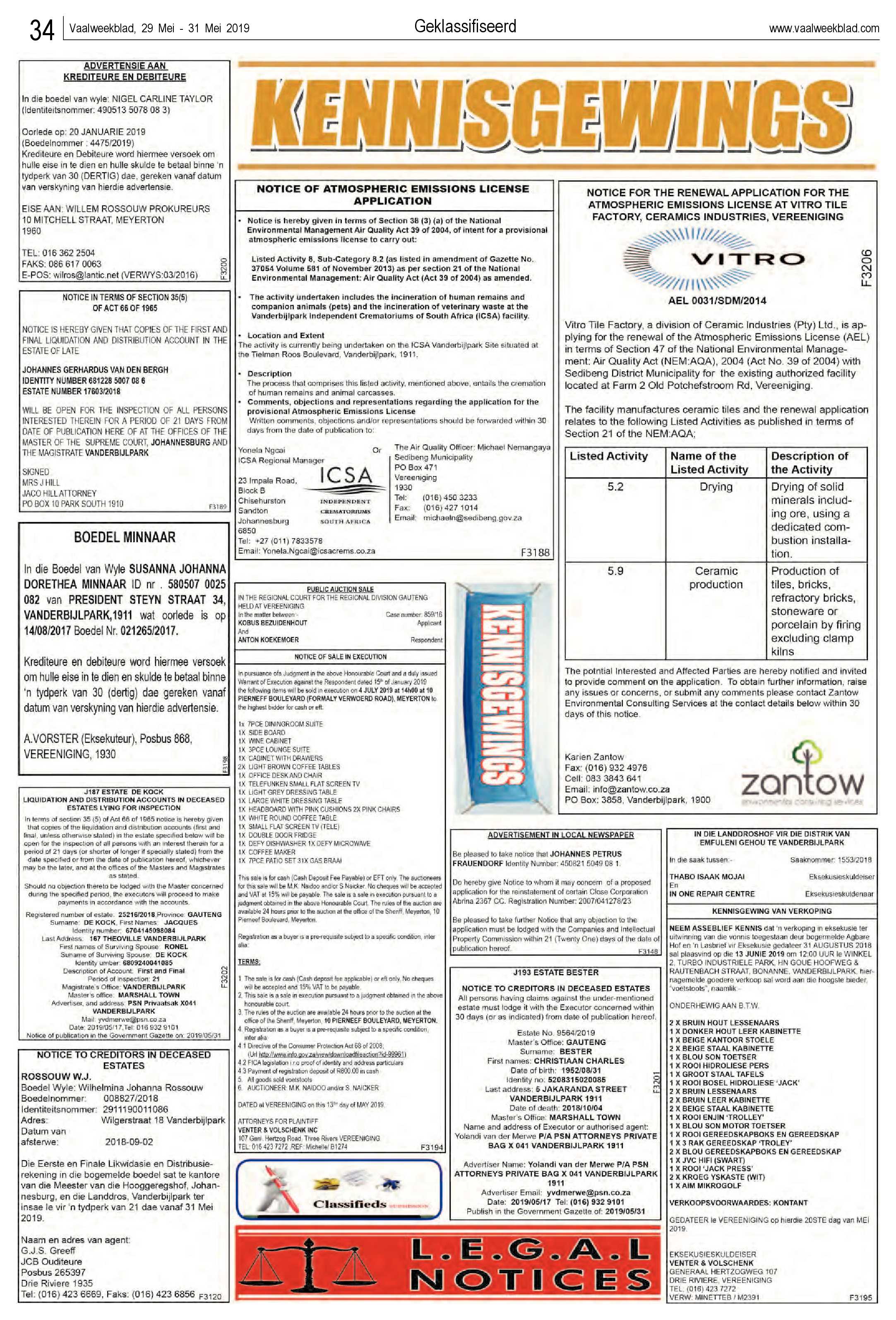 Vaalweekblad 29 – 31 Mei 2019 page 34