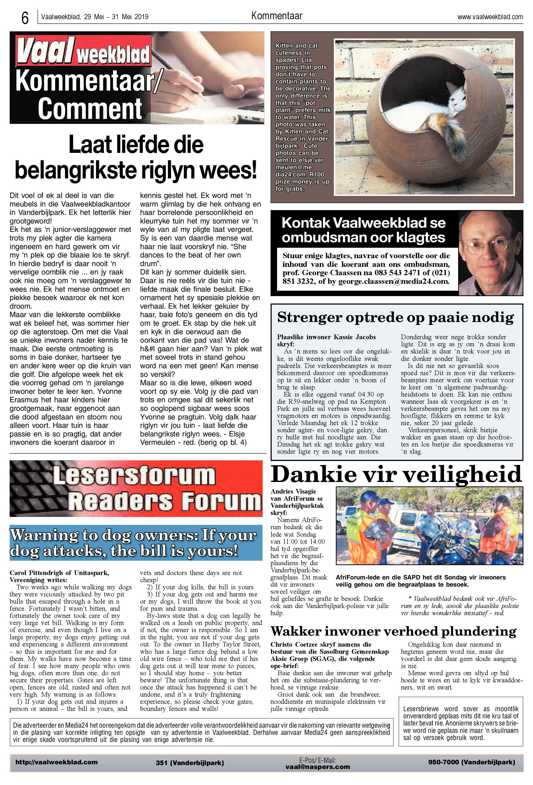 Vaalweekblad 29 – 31 Mei 2019 page 6