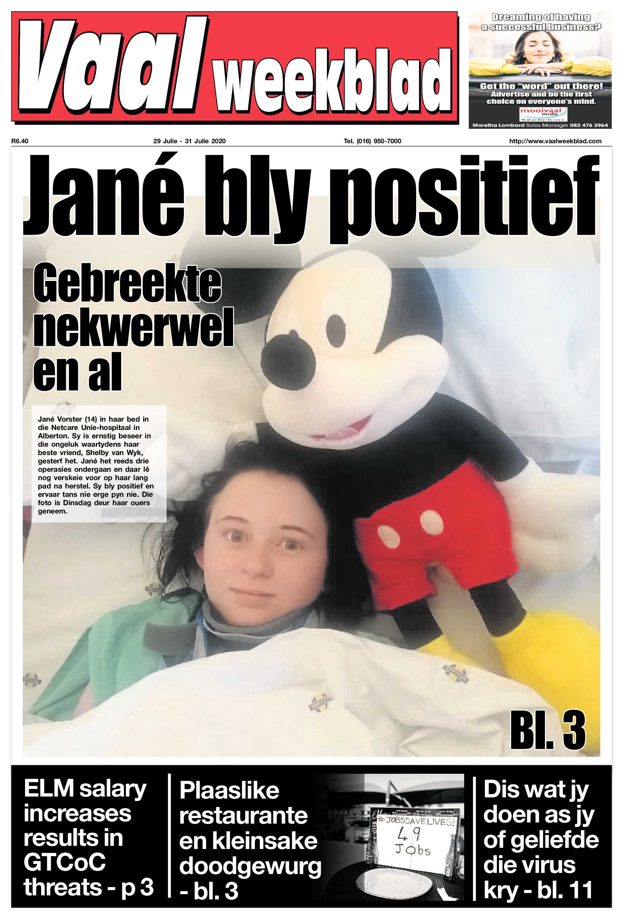 Vaalweekblad 29 Julie – 31 Julie 2020 page 1