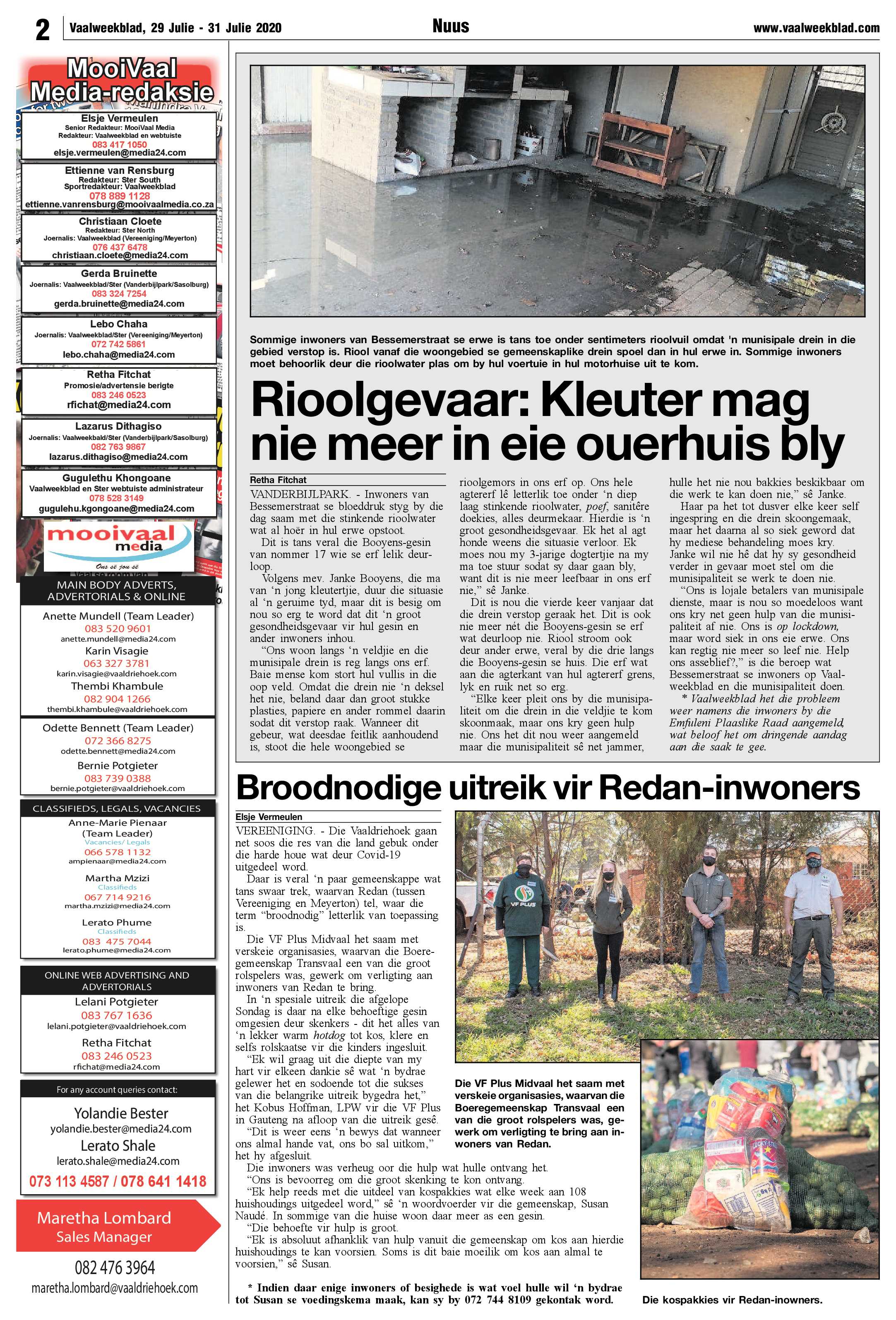 Vaalweekblad 29 Julie – 31 Julie 2020 page 2