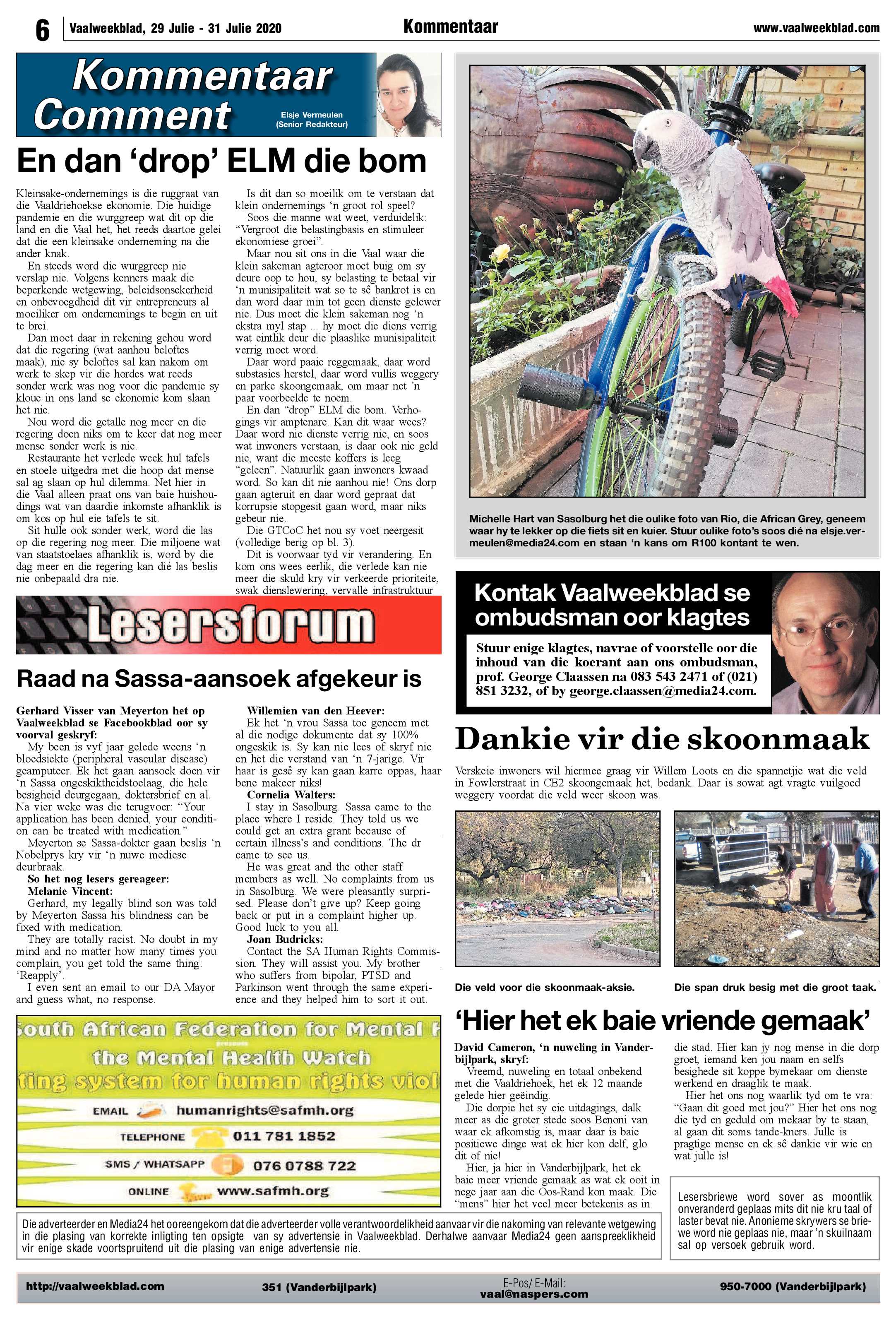 Vaalweekblad 29 Julie – 31 Julie 2020 page 6