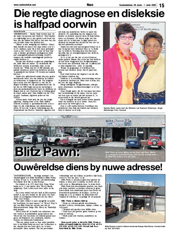 Vaalweekblad, 29 Junie – 1 Julie 2022 page 15