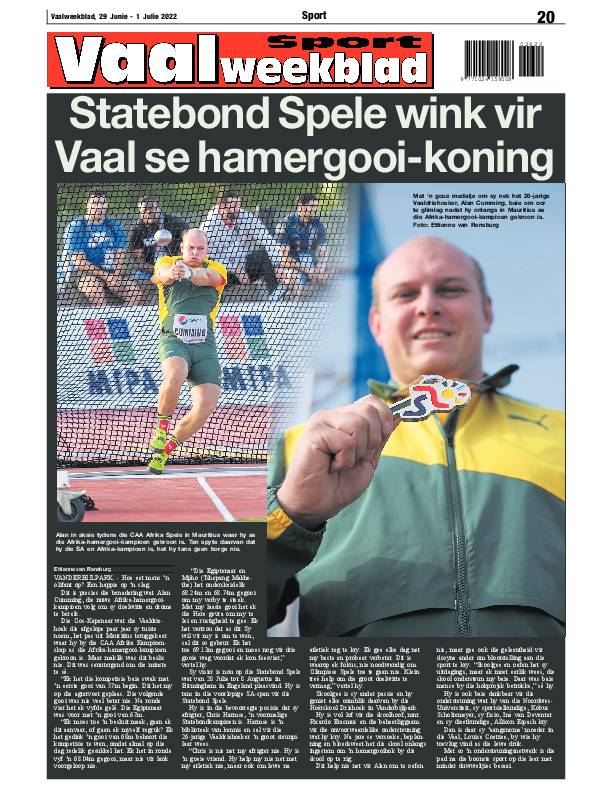 Vaalweekblad, 29 Junie – 1 Julie 2022 page 18