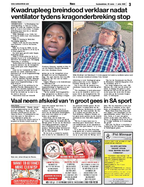 Vaalweekblad, 29 Junie – 1 Julie 2022 page 3