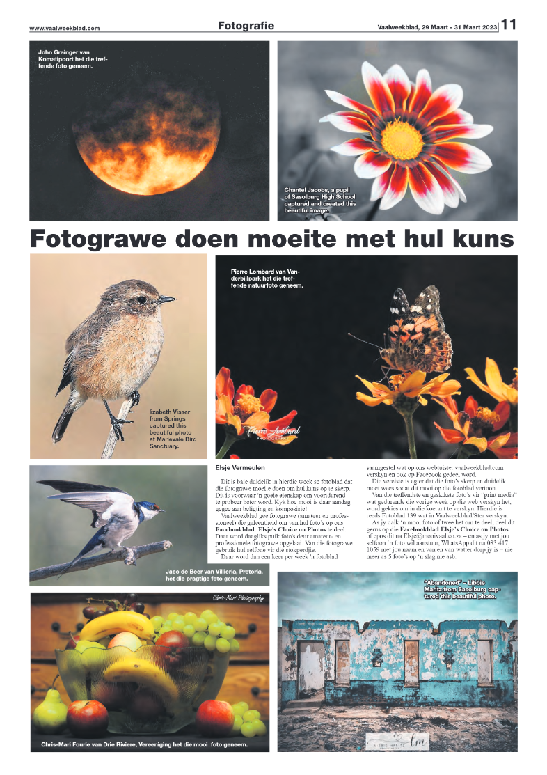 Vaalweekblad, 29 Maart – 31 Maart 2023 page 11