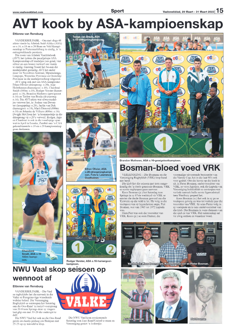 Vaalweekblad, 29 Maart – 31 Maart 2023 page 15