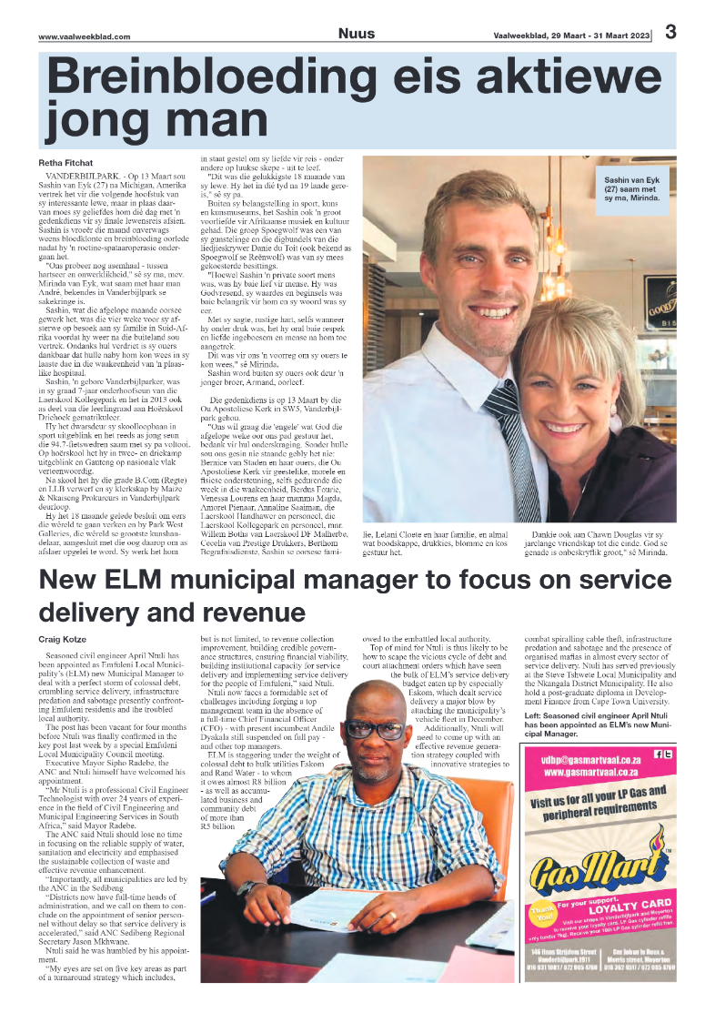 Vaalweekblad, 29 Maart – 31 Maart 2023 page 3