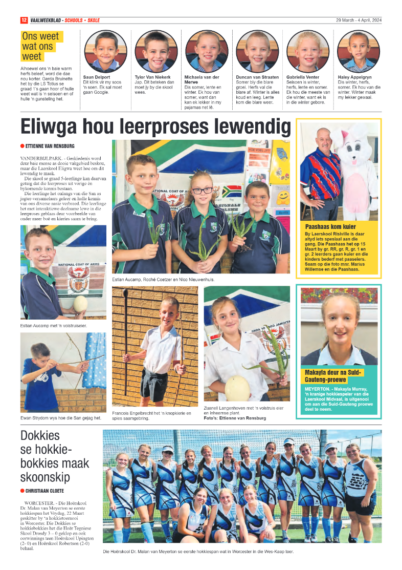 Vaalweekblad 29 March – 4 April, 2024 page 12