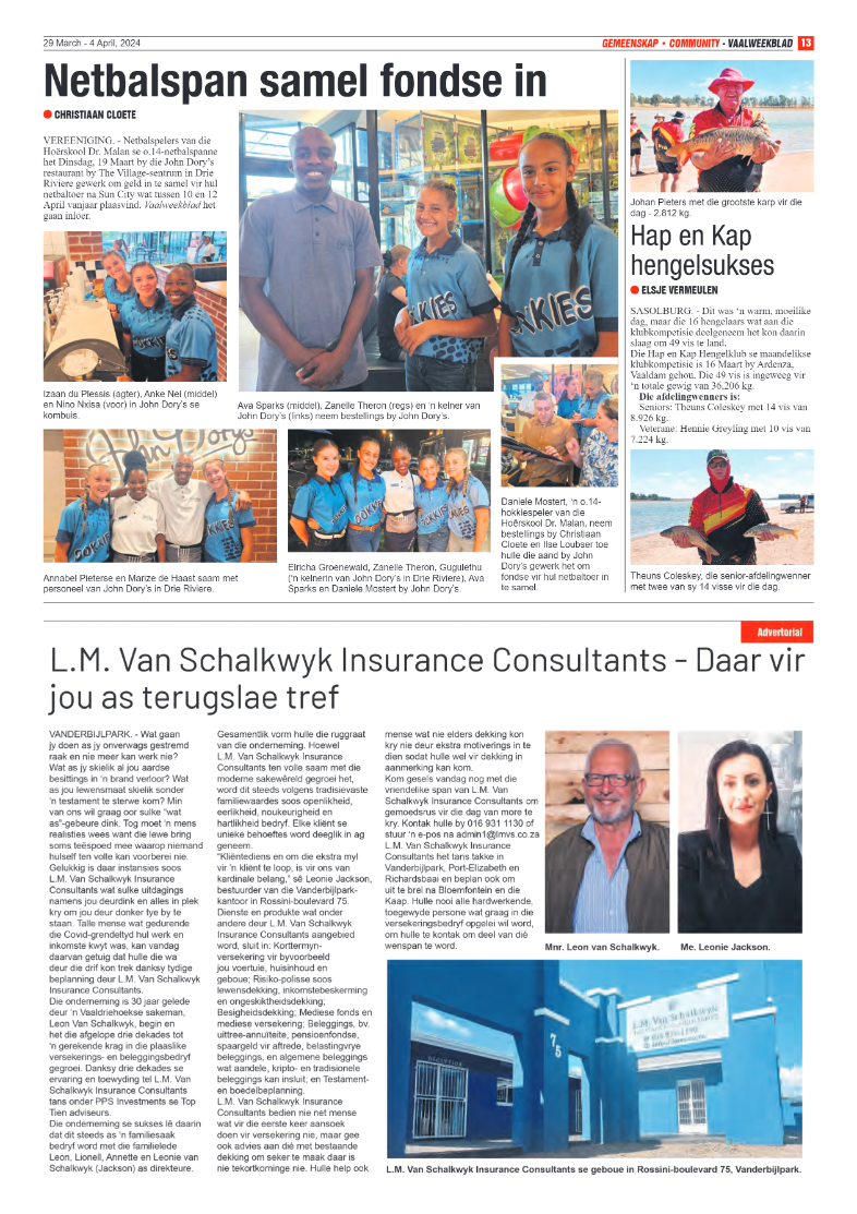 Vaalweekblad 29 March – 4 April, 2024 page 13