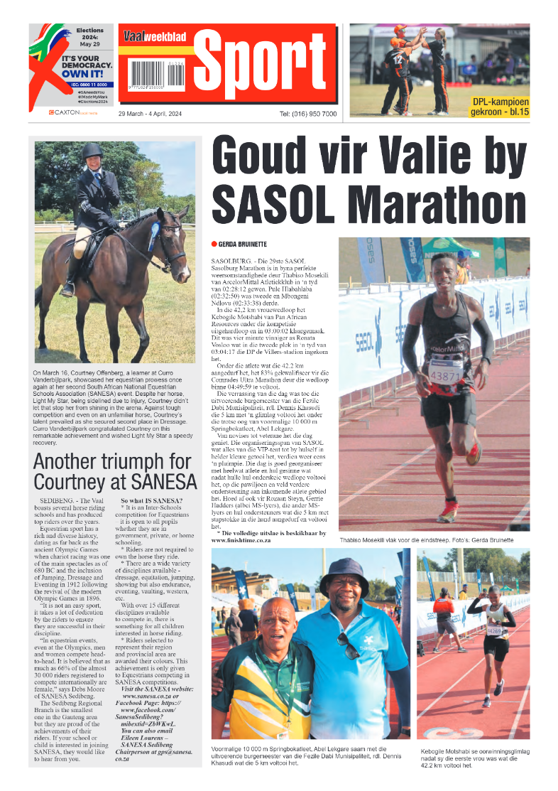 Vaalweekblad 29 March – 4 April, 2024 page 16