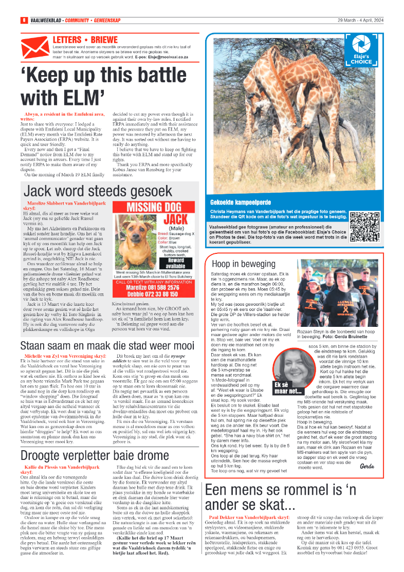 Vaalweekblad 29 March – 4 April, 2024 page 6