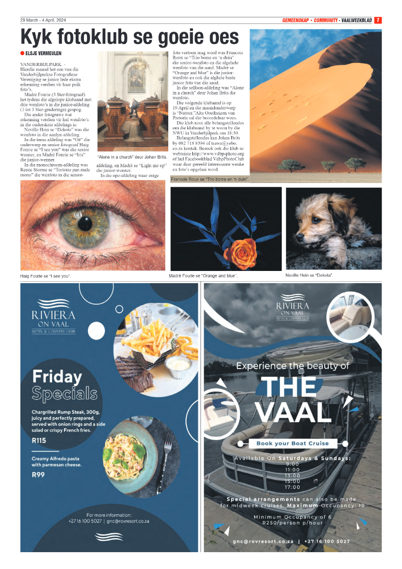Vaalweekblad 29 March – 4 April, 2024 page 7
