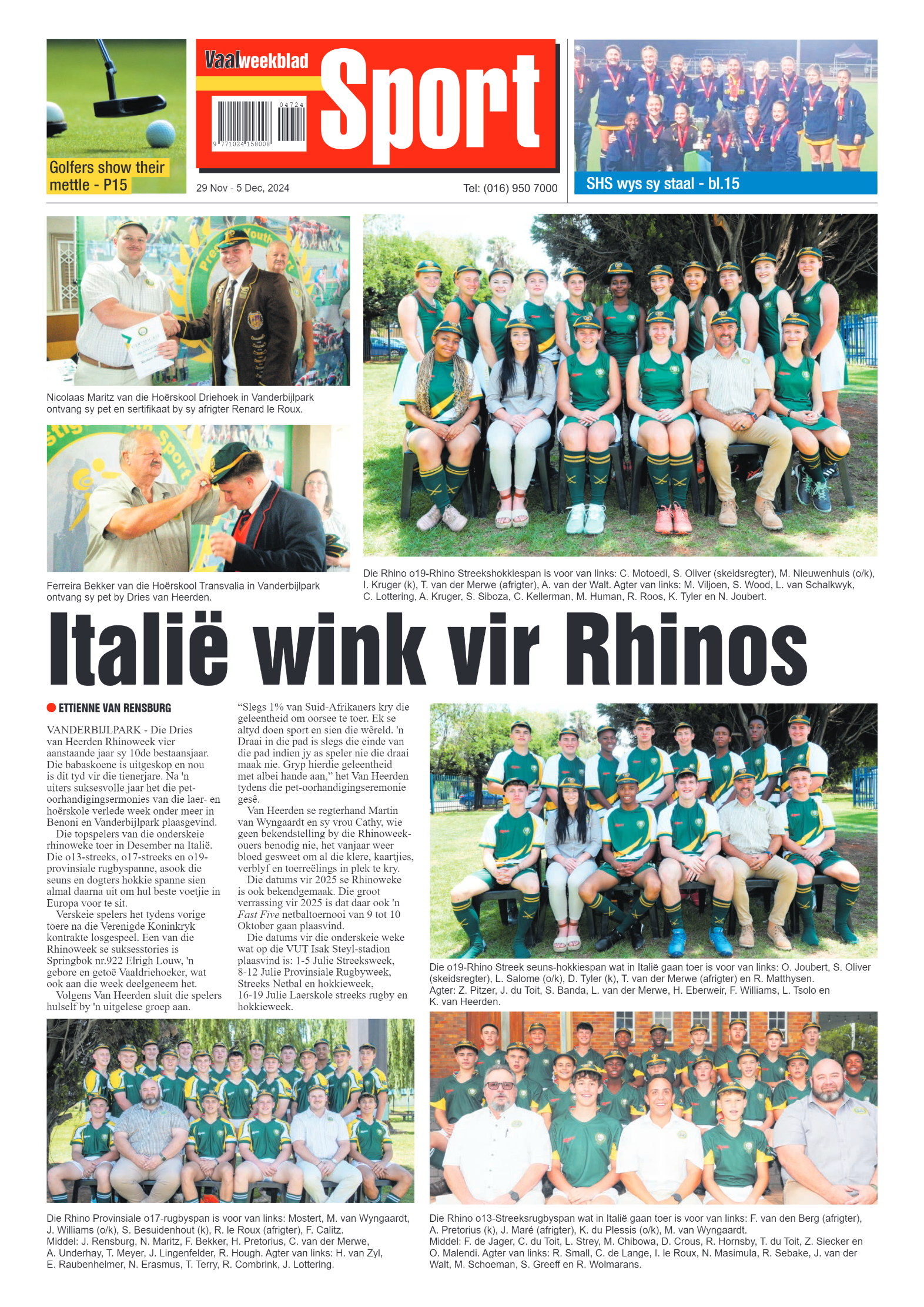 Vaalweekblad – 29 Nov – 5 Dec, 2024 page 16