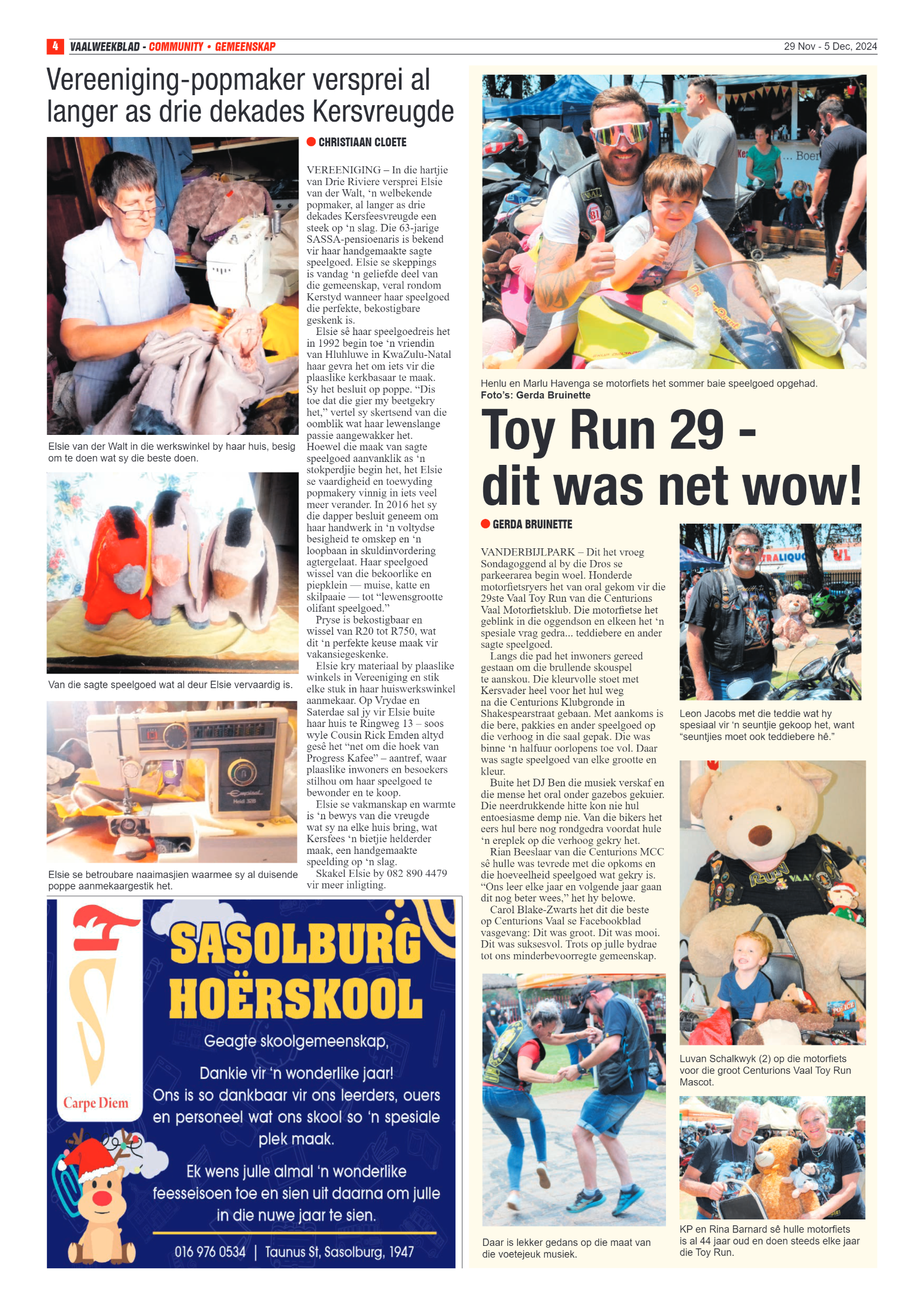 Vaalweekblad – 29 Nov – 5 Dec, 2024 page 4