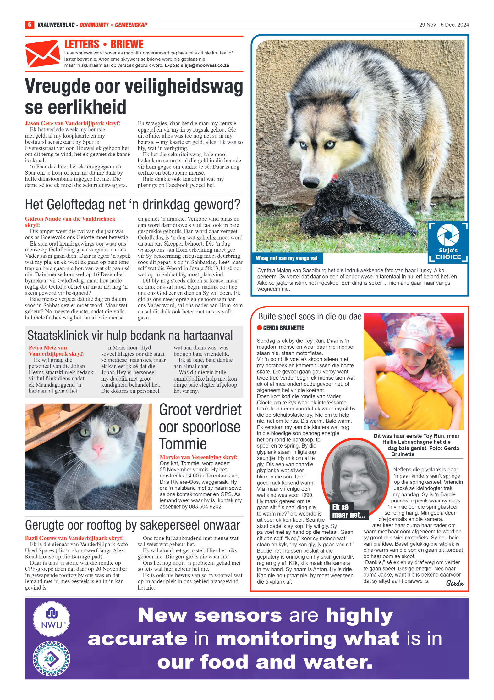Vaalweekblad – 29 Nov – 5 Dec, 2024 page 6