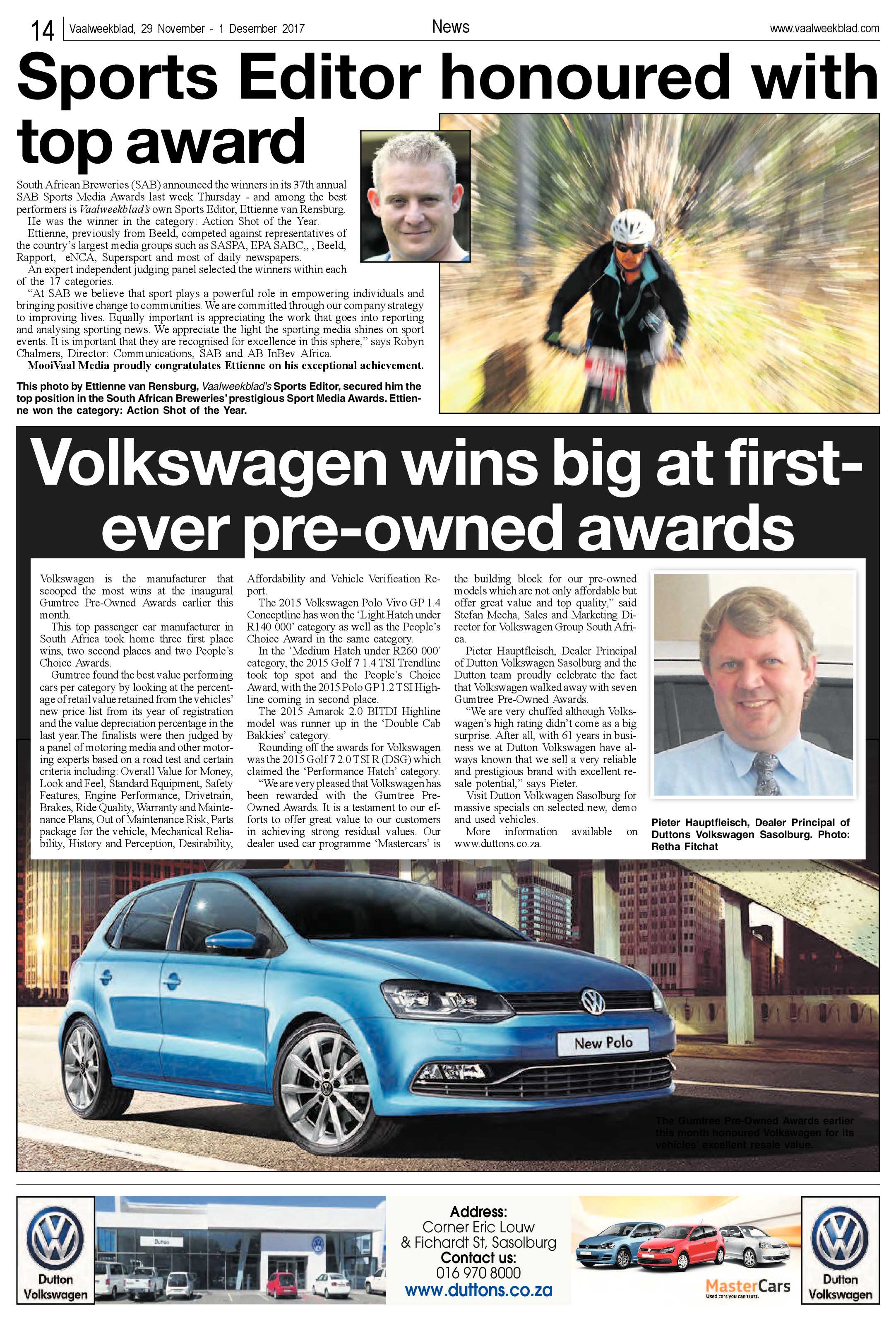 Vaalweekblad 29 November – 1 Desember 2017 page 14