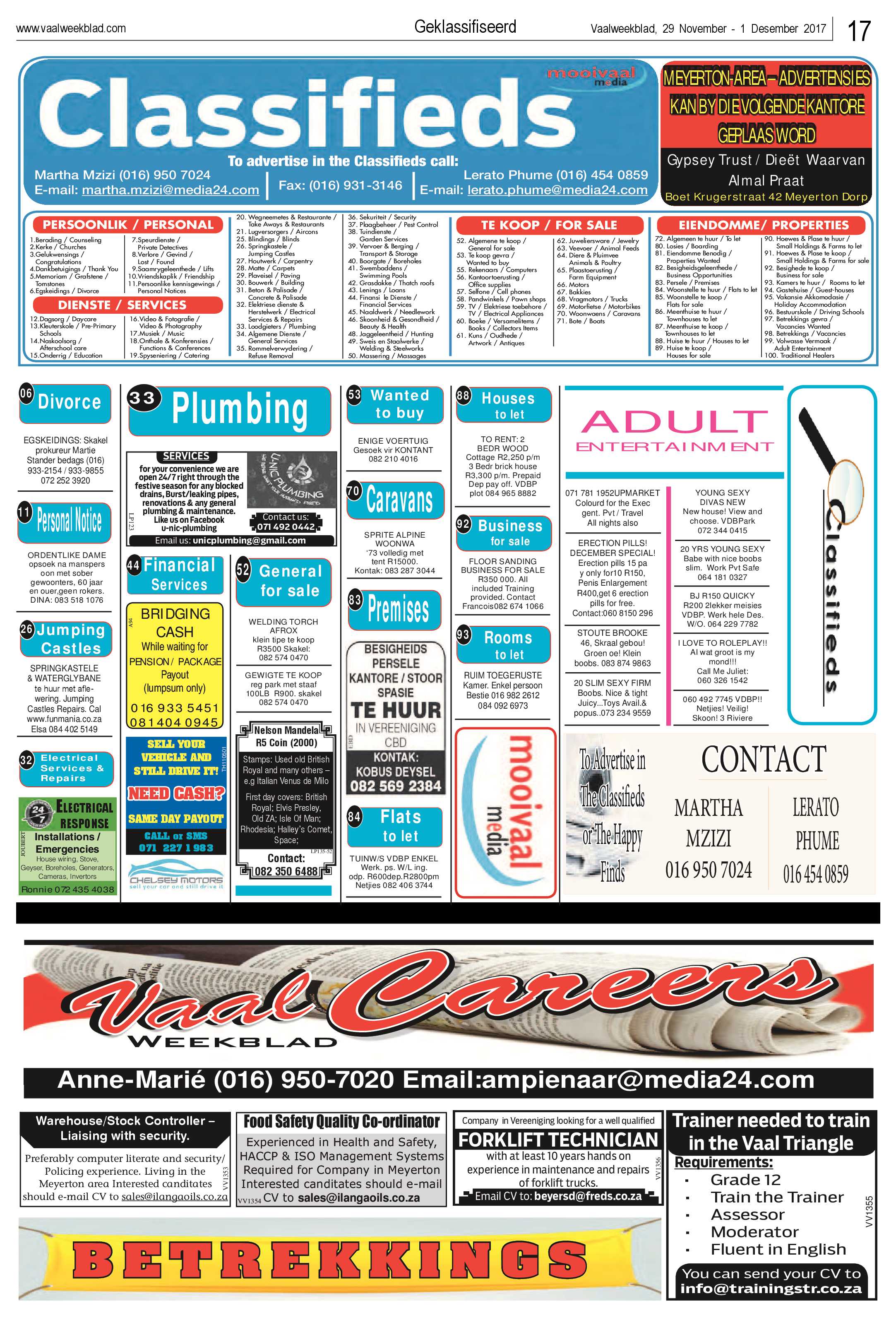 Vaalweekblad 29 November – 1 Desember 2017 page 17