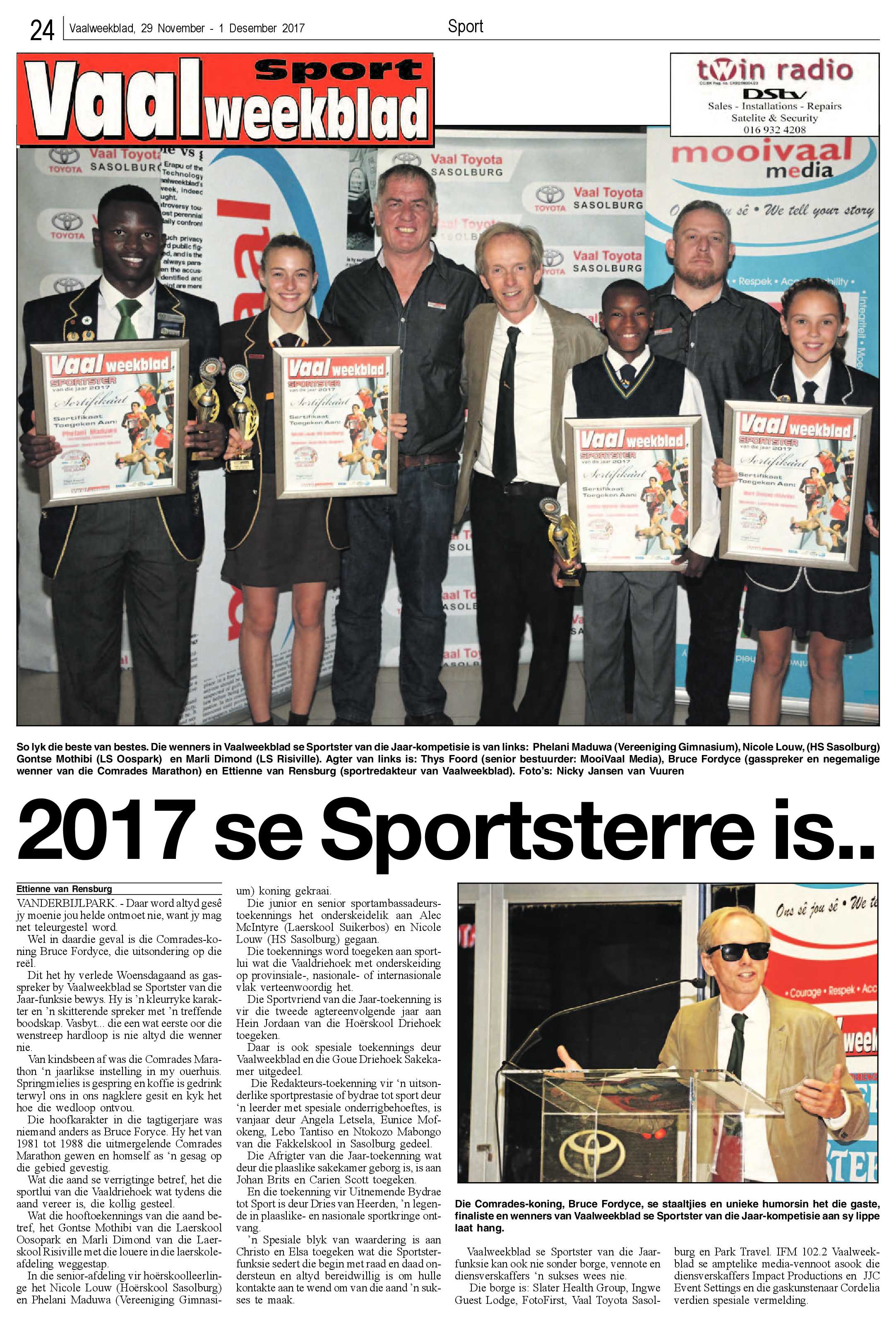 Vaalweekblad 29 November – 1 Desember 2017 page 24