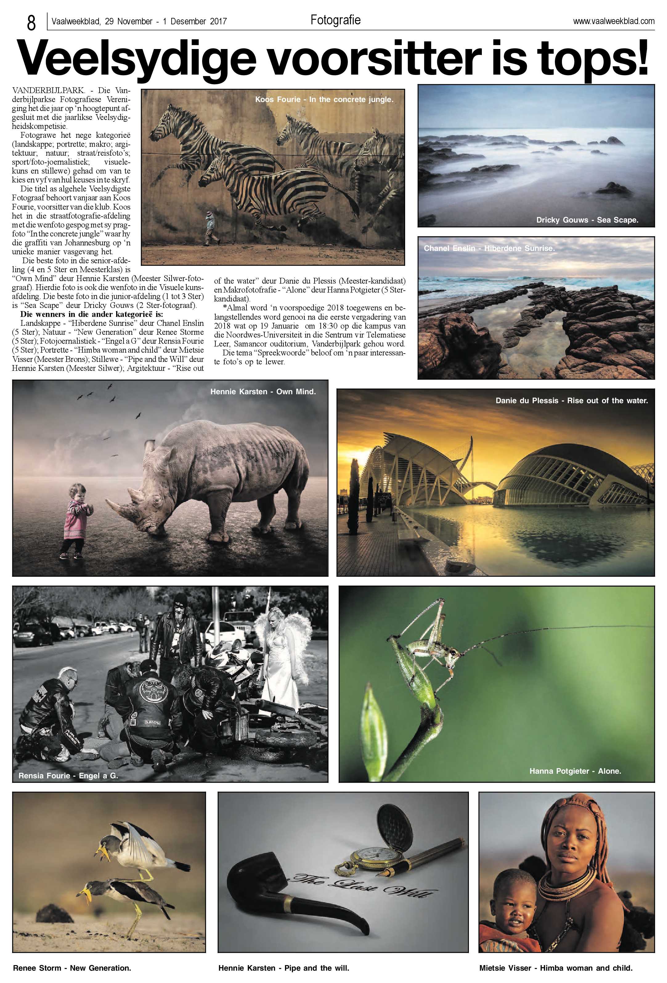 Vaalweekblad 29 November – 1 Desember 2017 page 8