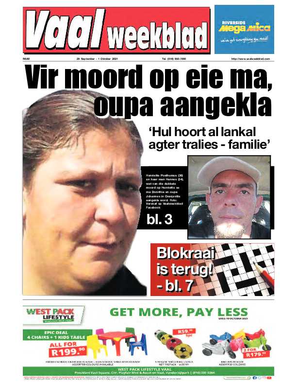 Vaalweekblad 29 September – 1 Oktober 2021 page 1
