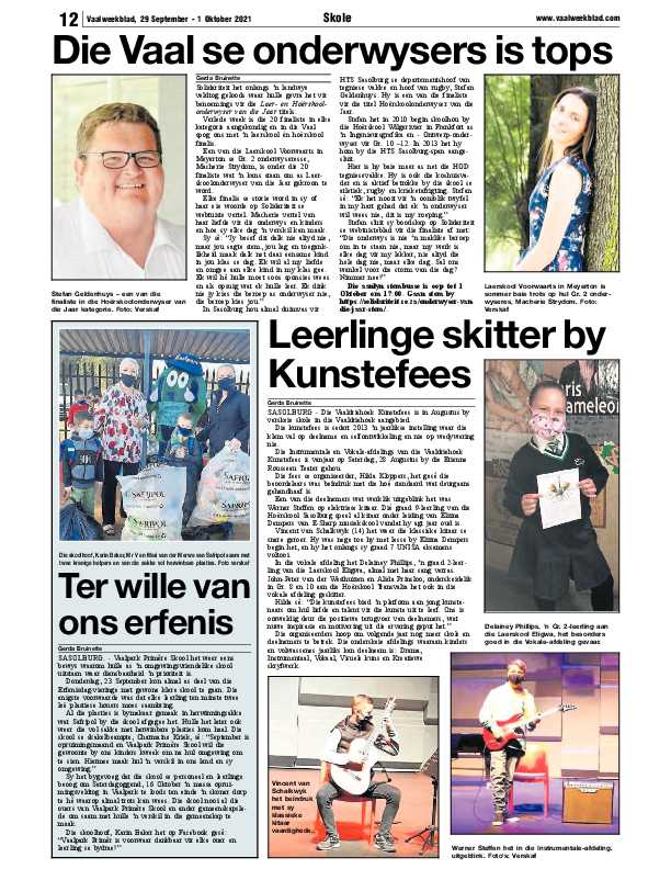 Vaalweekblad 29 September – 1 Oktober 2021 page 14