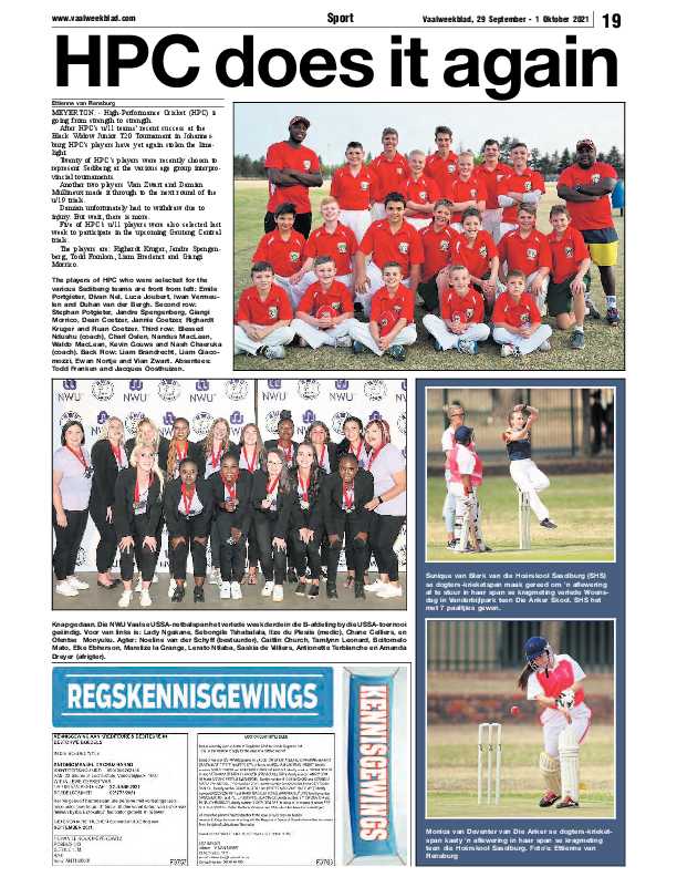 Vaalweekblad 29 September – 1 Oktober 2021 page 17