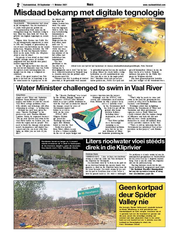 Vaalweekblad 29 September – 1 Oktober 2021 page 2