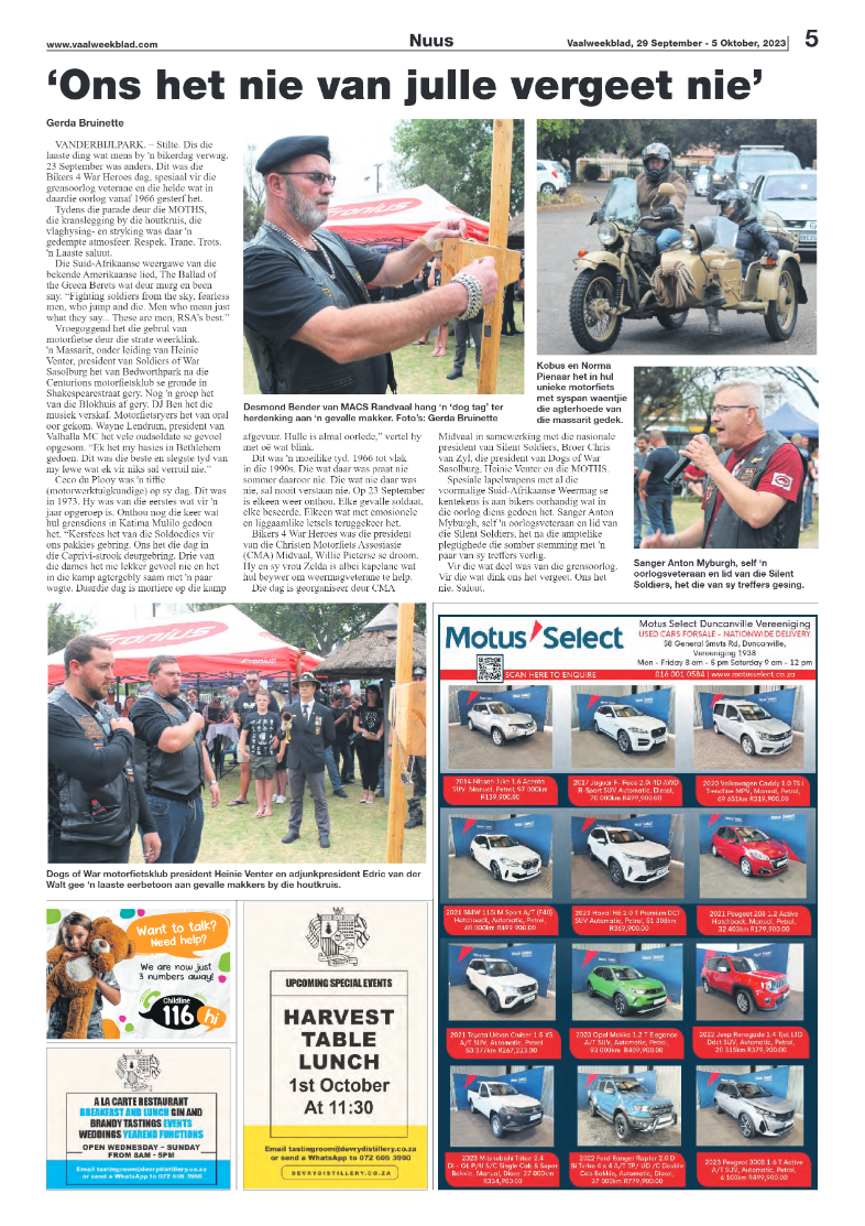 Vaalweekblad, 29 September – 5 Oktober, 2023 page 5