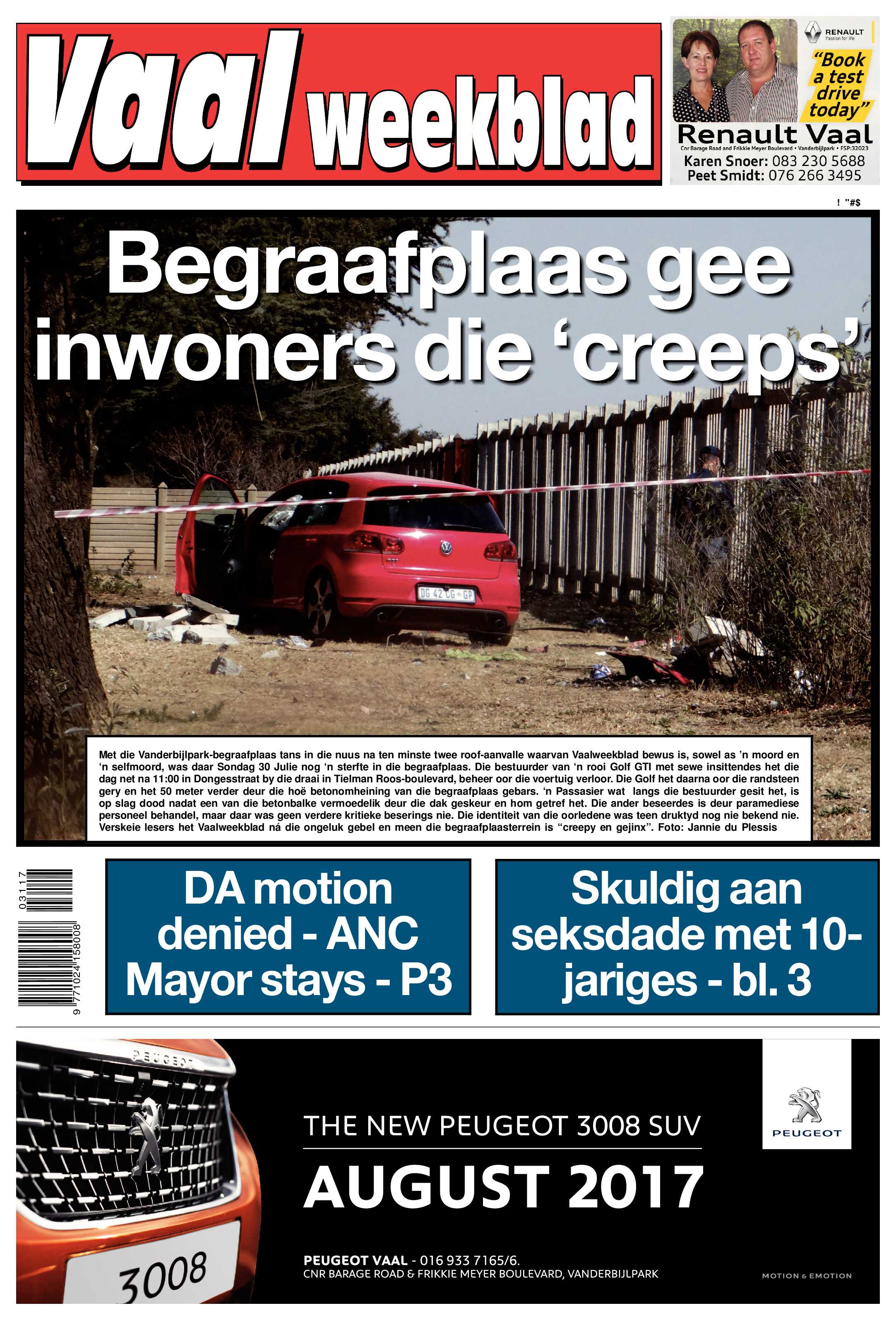 Vaalweekblad 2 – 4 Augustus 2017 page 1