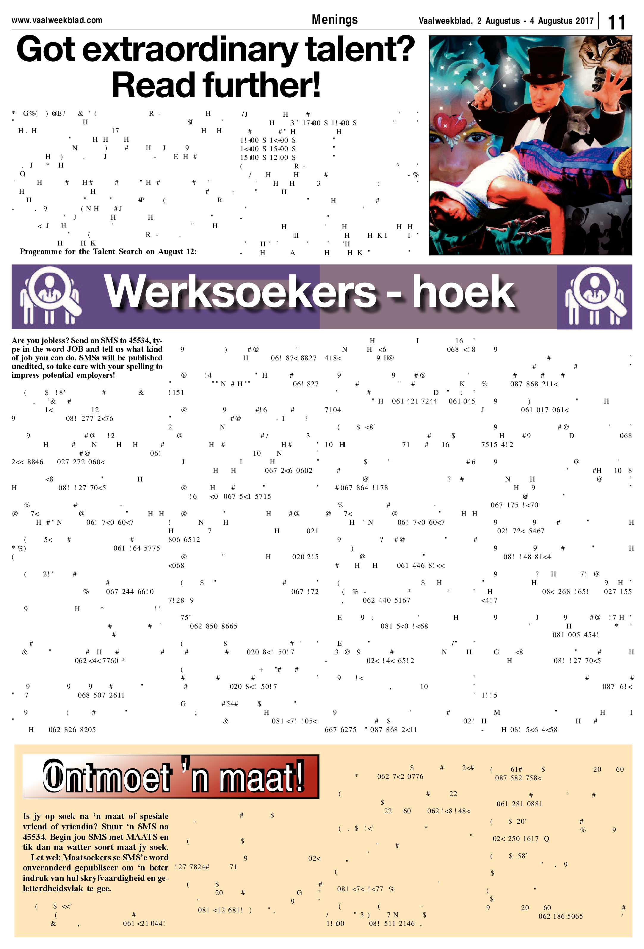 Vaalweekblad 2 – 4 Augustus 2017 page 11