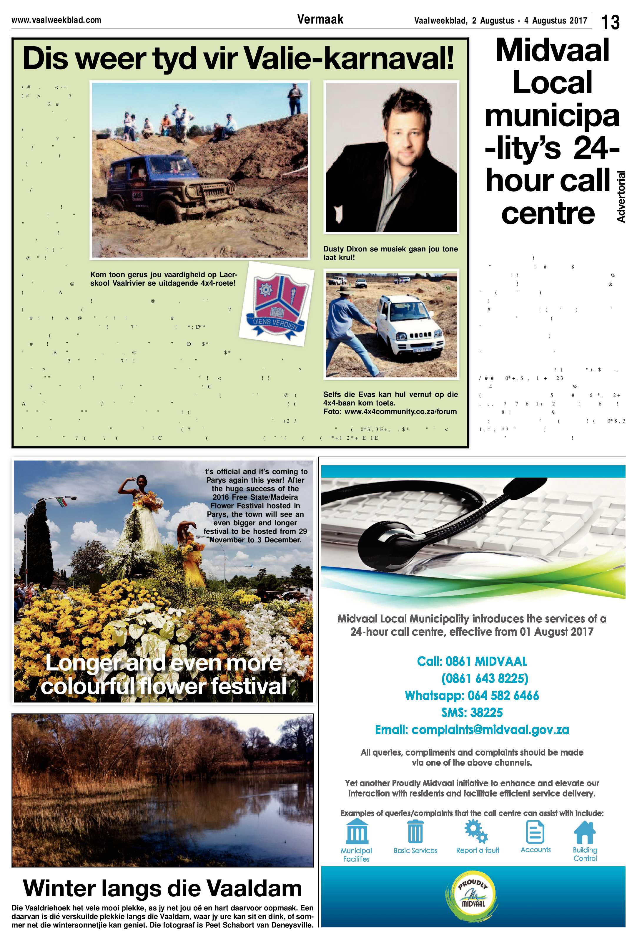Vaalweekblad 2 – 4 Augustus 2017 page 13