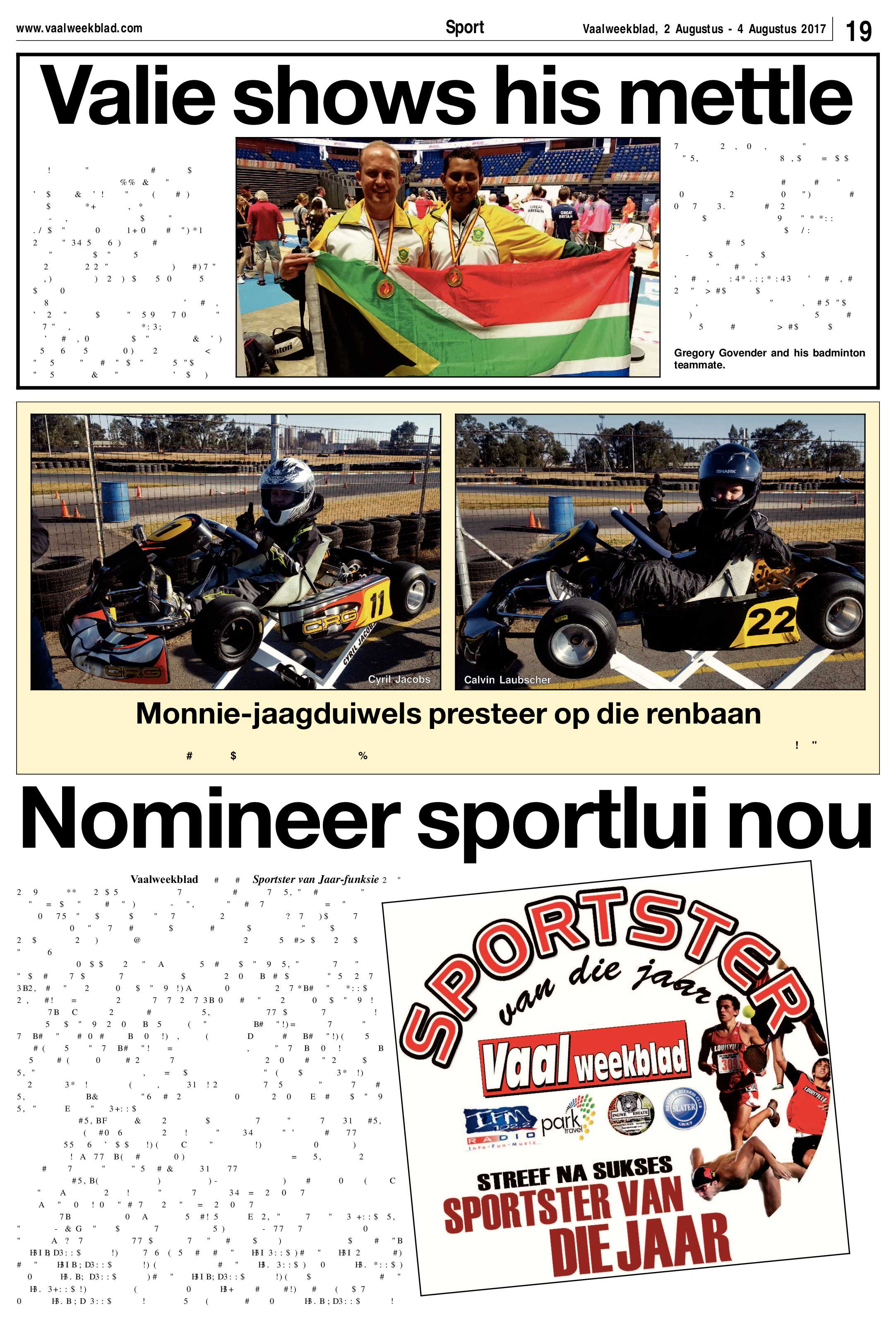 Vaalweekblad 2 – 4 Augustus 2017 page 19