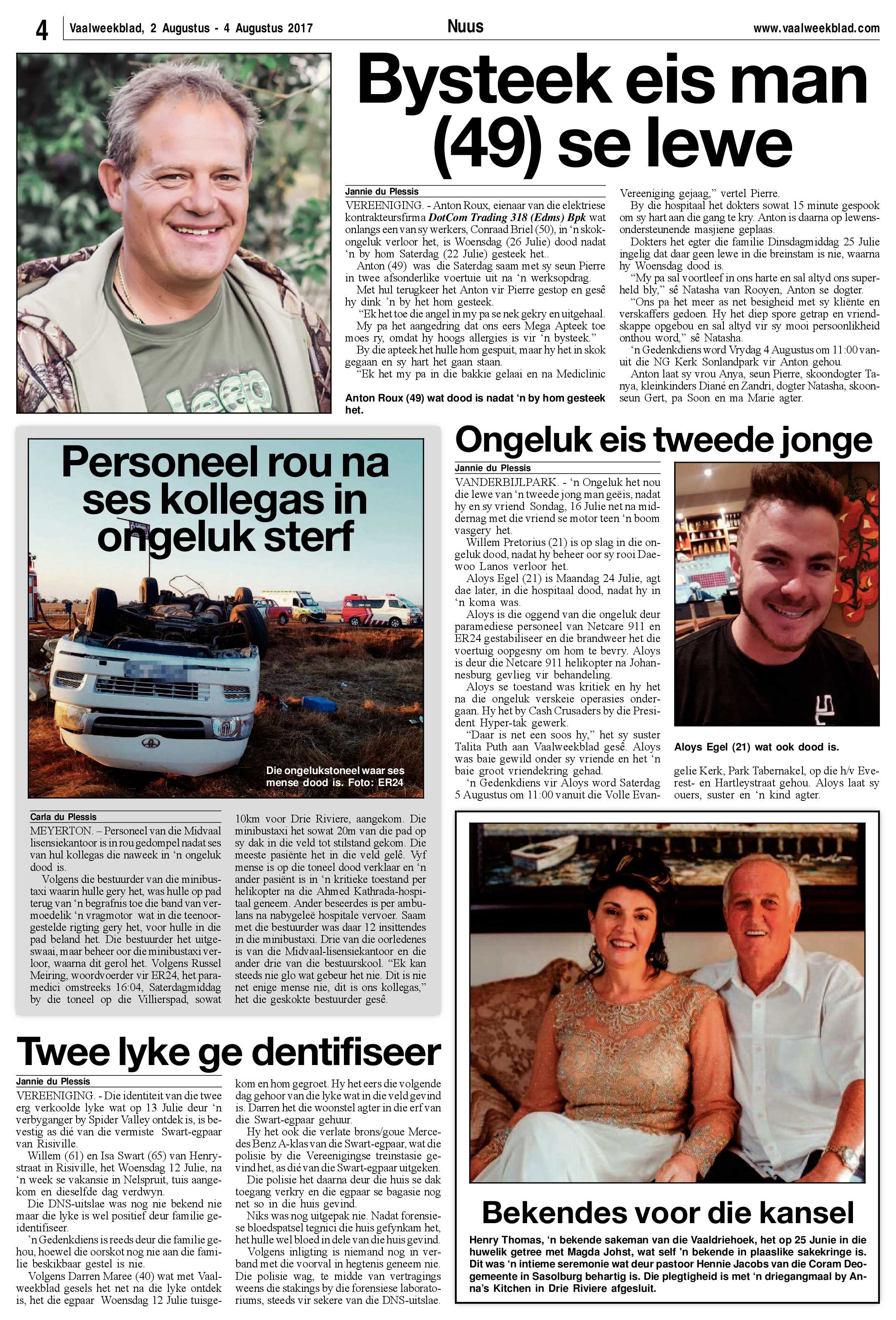 Vaalweekblad 2 – 4 Augustus 2017 page 4