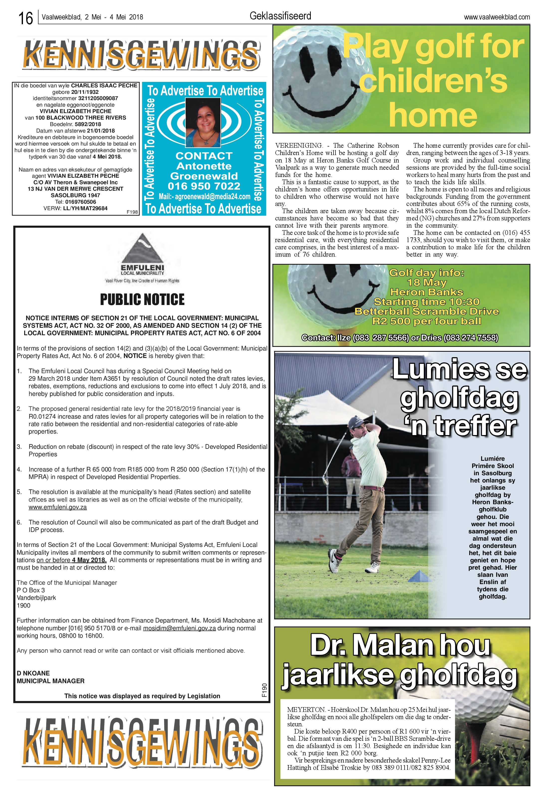 Vaalweekblad 2 – 4 Mei 2018 page 16