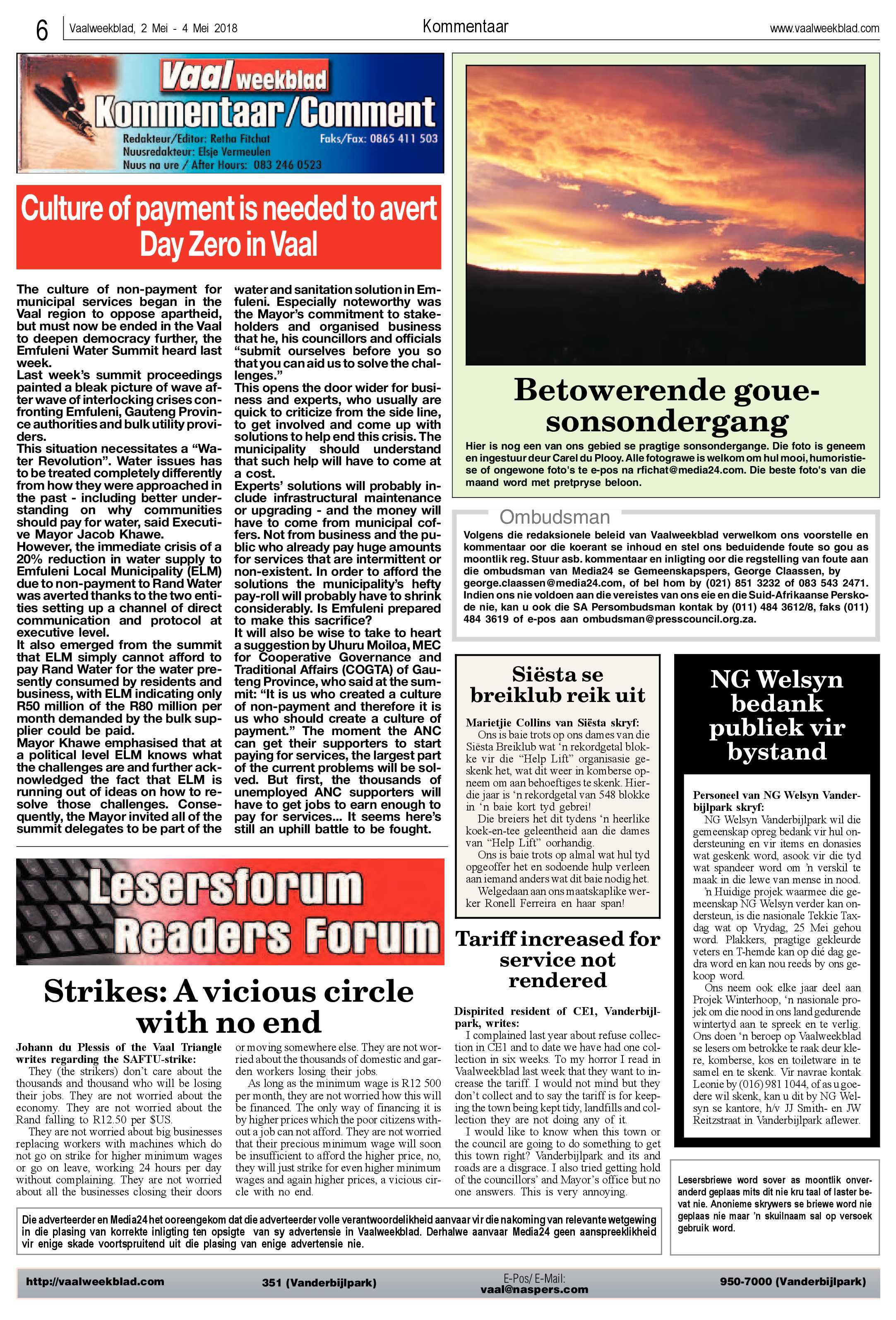 Vaalweekblad 2 – 4 Mei 2018 page 6
