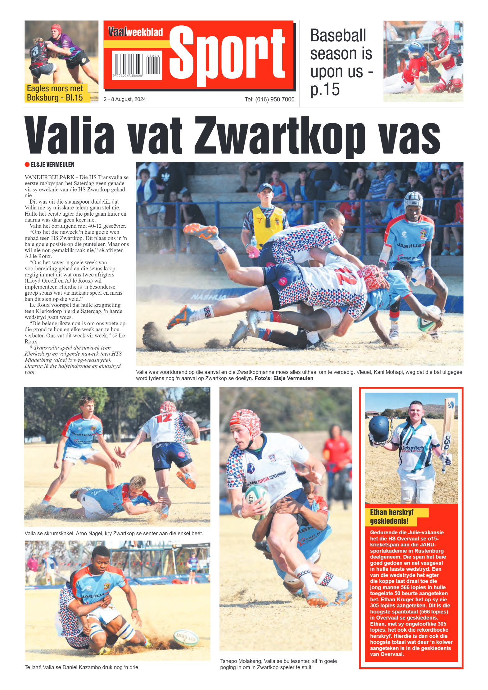 Vaalweekblad 2 – 8 August, 2024 page 16