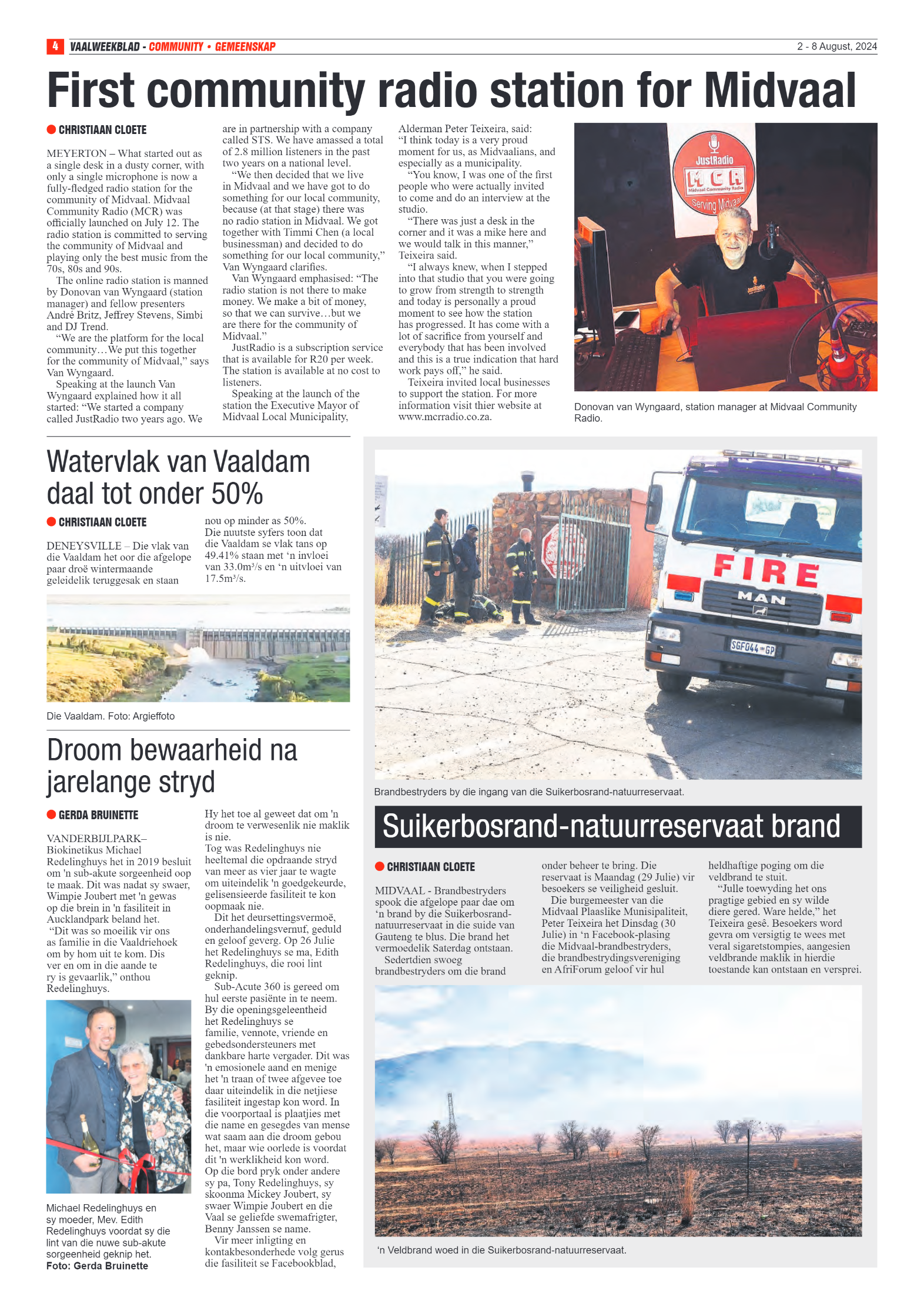 Vaalweekblad 2 – 8 August, 2024 page 4