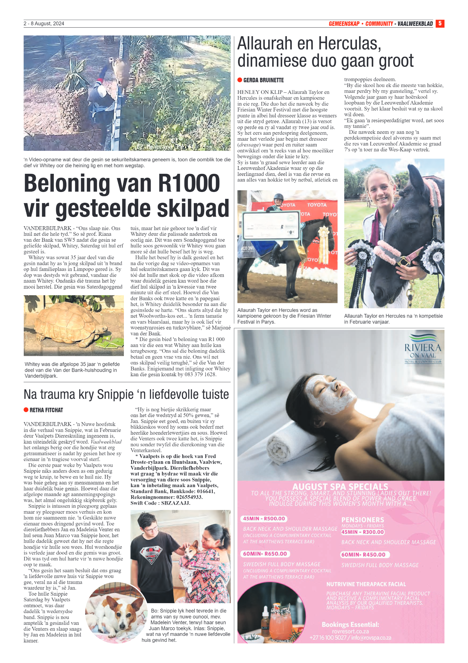 Vaalweekblad 2 – 8 August, 2024 page 5