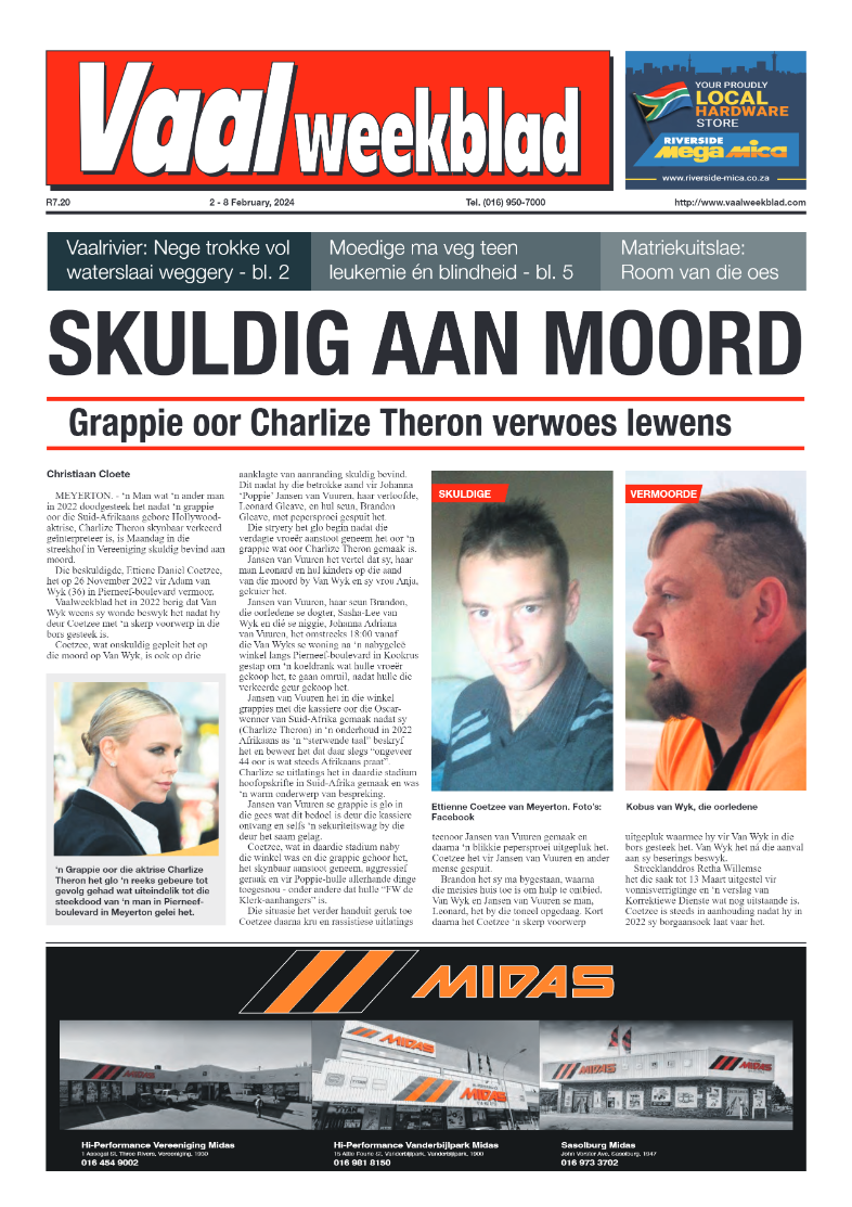 Vaalweekblad, 2 – 8 February, 2024 page 1