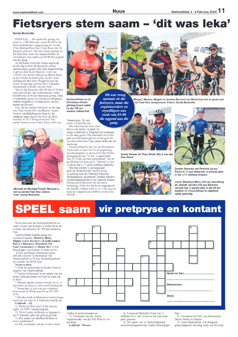 Vaalweekblad, 2 – 8 February, 2024 page 11