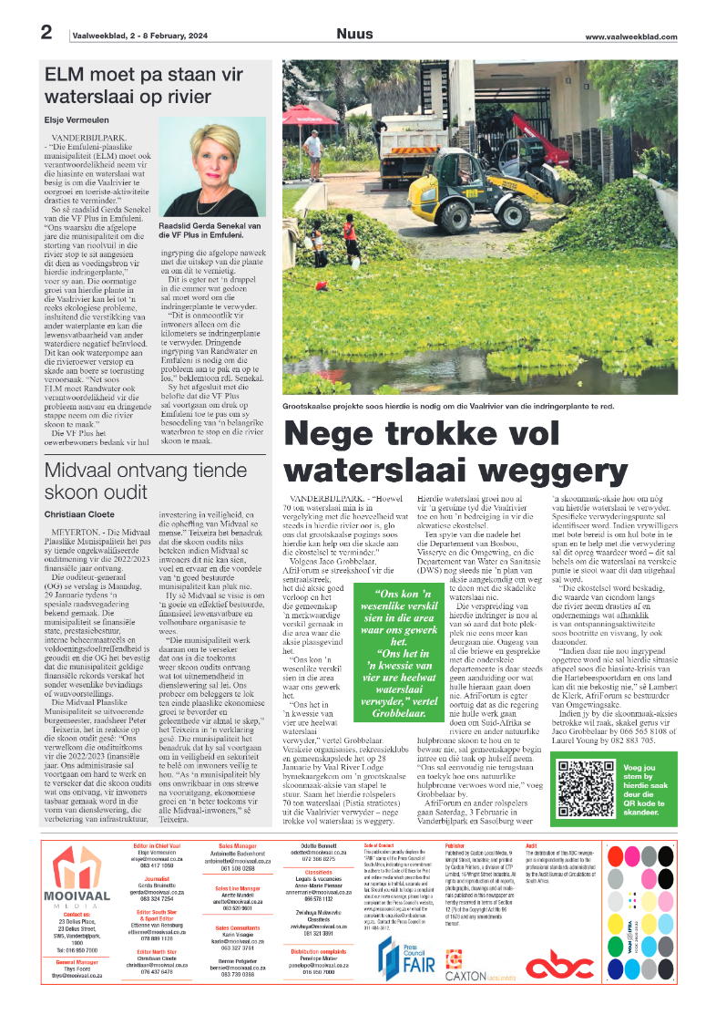 Vaalweekblad, 2 – 8 February, 2024 page 2