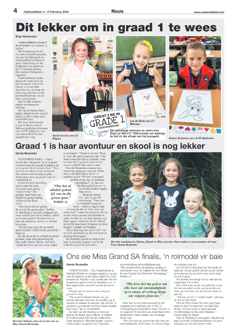 Vaalweekblad, 2 – 8 February, 2024 page 4