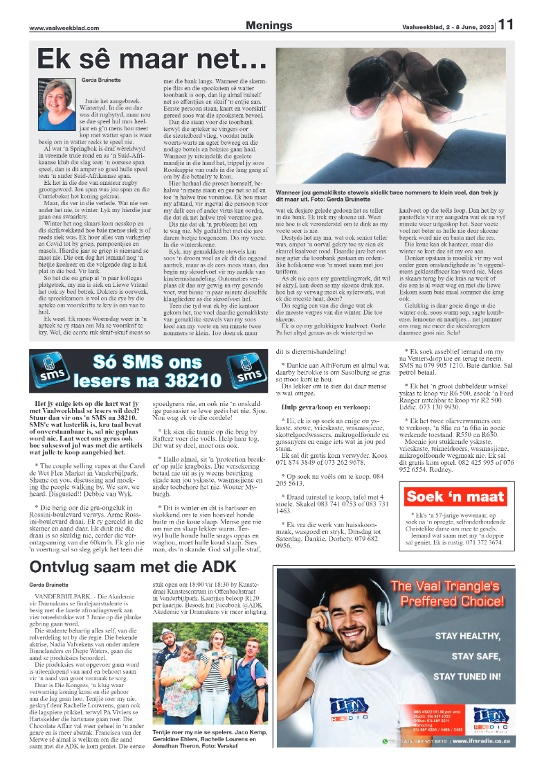 Vaalweekblad, 2 – 8 June, 2023 page 11
