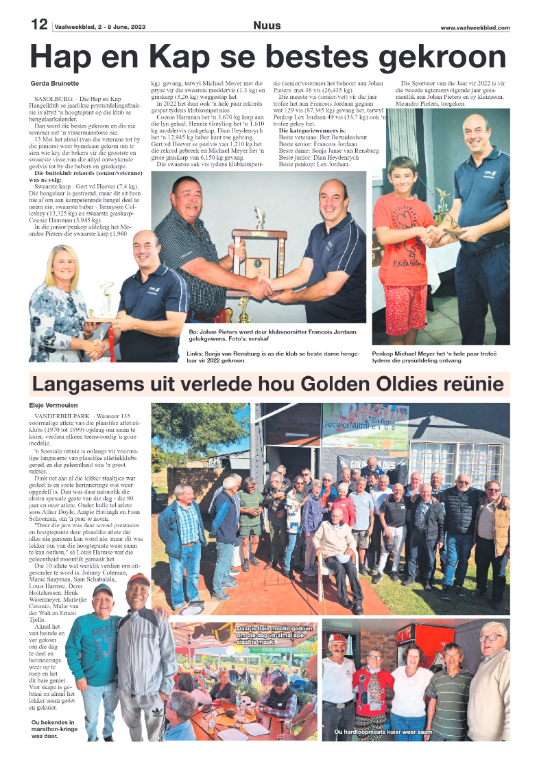 Vaalweekblad, 2 – 8 June, 2023 page 12