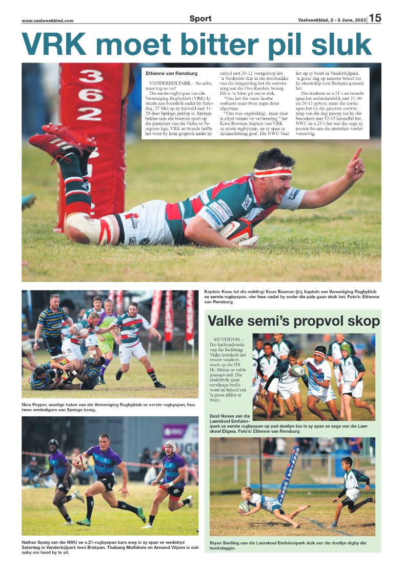 Vaalweekblad, 2 – 8 June, 2023 page 15