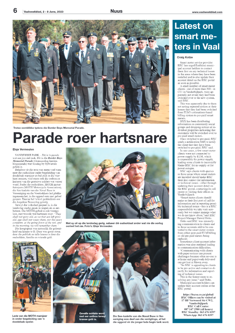 Vaalweekblad, 2 – 8 June, 2023 page 6