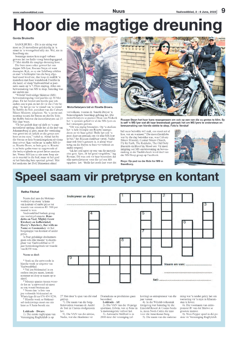 Vaalweekblad, 2 – 8 June, 2023 page 9